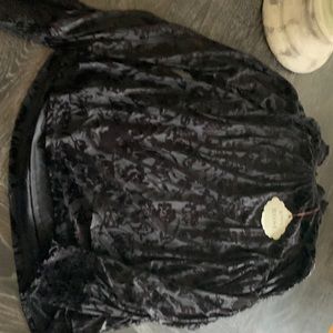 Nwt Knox rose black top/blouse long sleeved xl